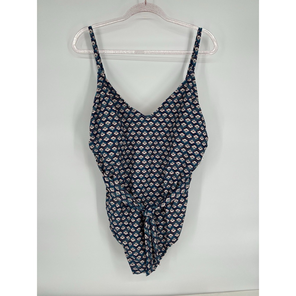 Mynah NWT One Piece Bathing Suit/Swimsuit Sz XXL Multi-Color Belted Org$84